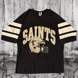 Vintage Logo 7 New Orleans Saints Jersey Tee – Made in USA - Medium